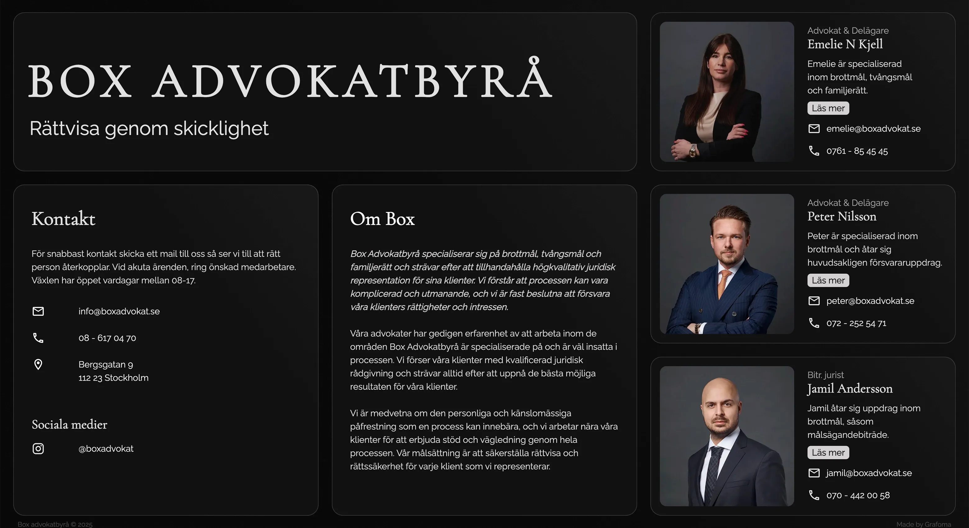 Box Advokatbyårs hemsida, boxadvokat.se